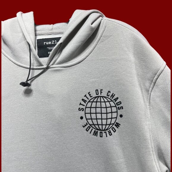 Rue 21 - Men's Long Sleeve Hooded Sweatshirt - Gray - Small - Picture 11 of 14